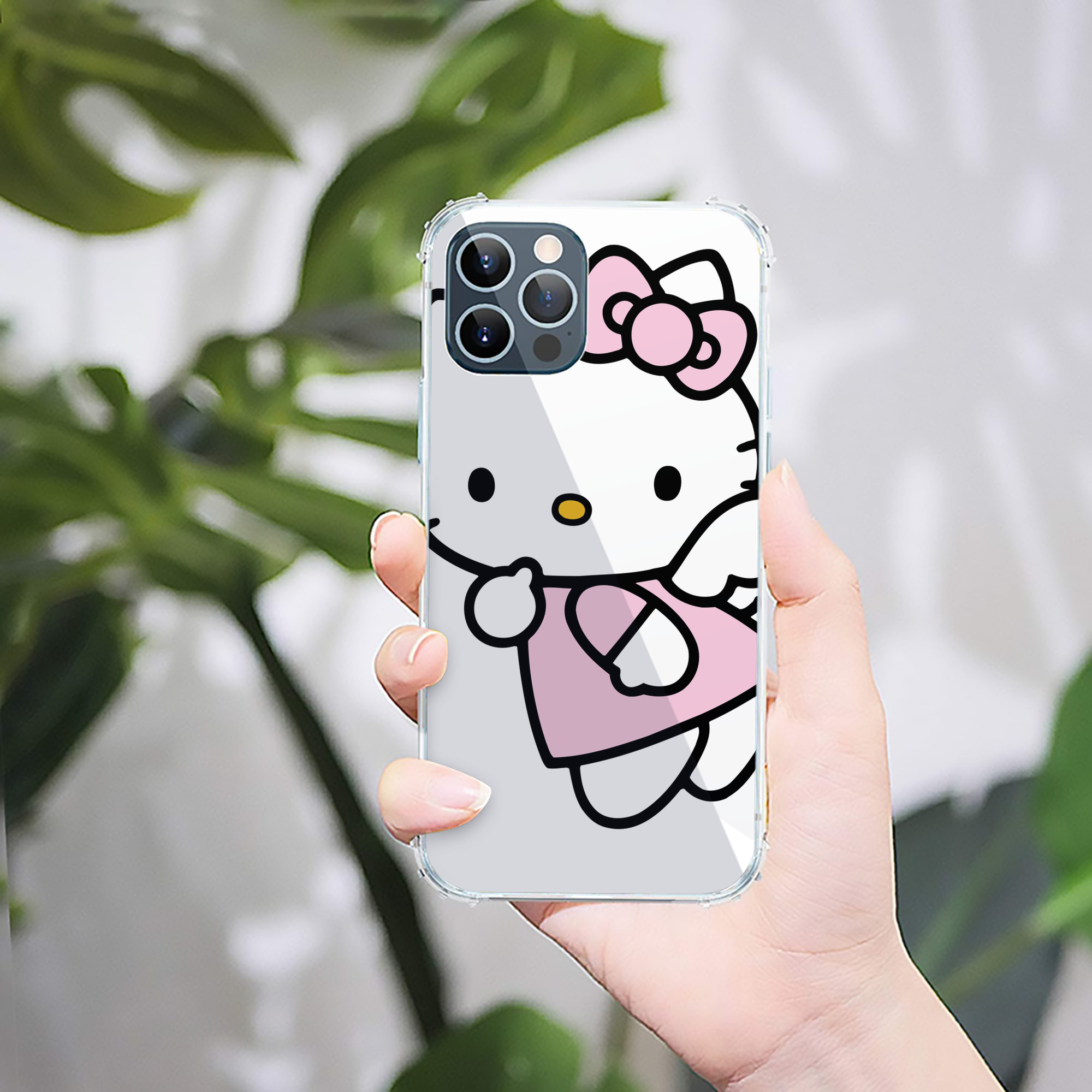 （画像用） Hello Kitty ハローキティ 【iPhone 12シリーズ対応】透明スマホケース（クリアソフトケース）